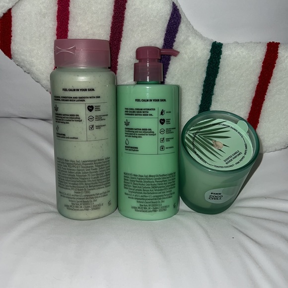 PINK Coco Chill Lotion Set with stocking and candle - Picture 2 of 4